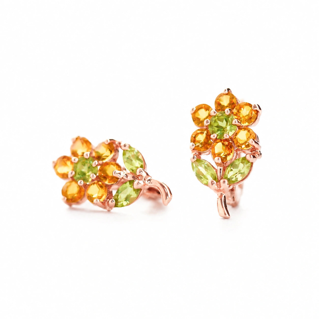 Rose Gold Peridot & Citrine — Mariademetra