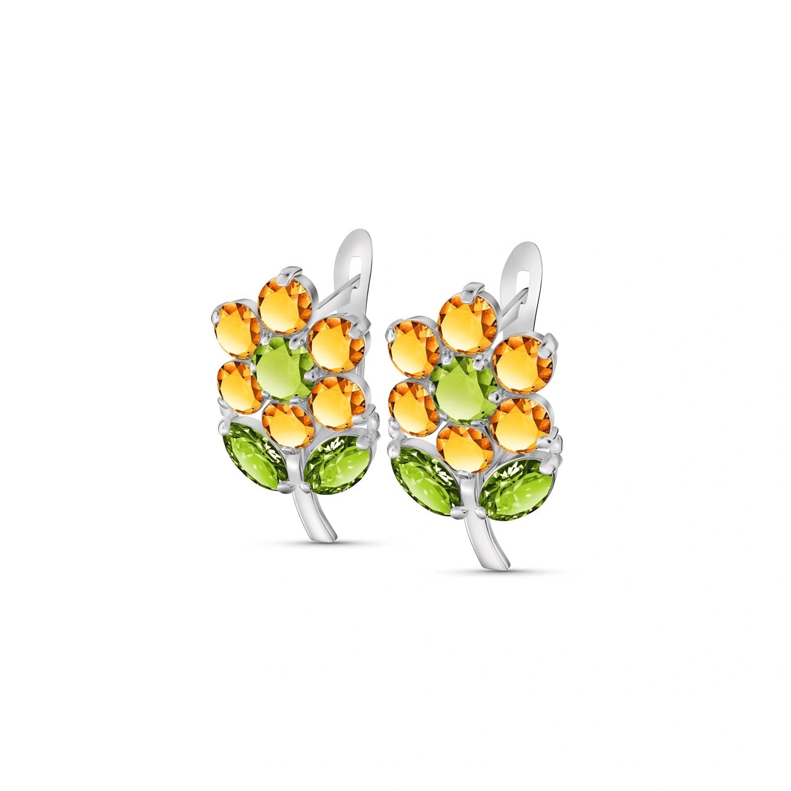 White Gold Peridot & Citrine — Mariademetra