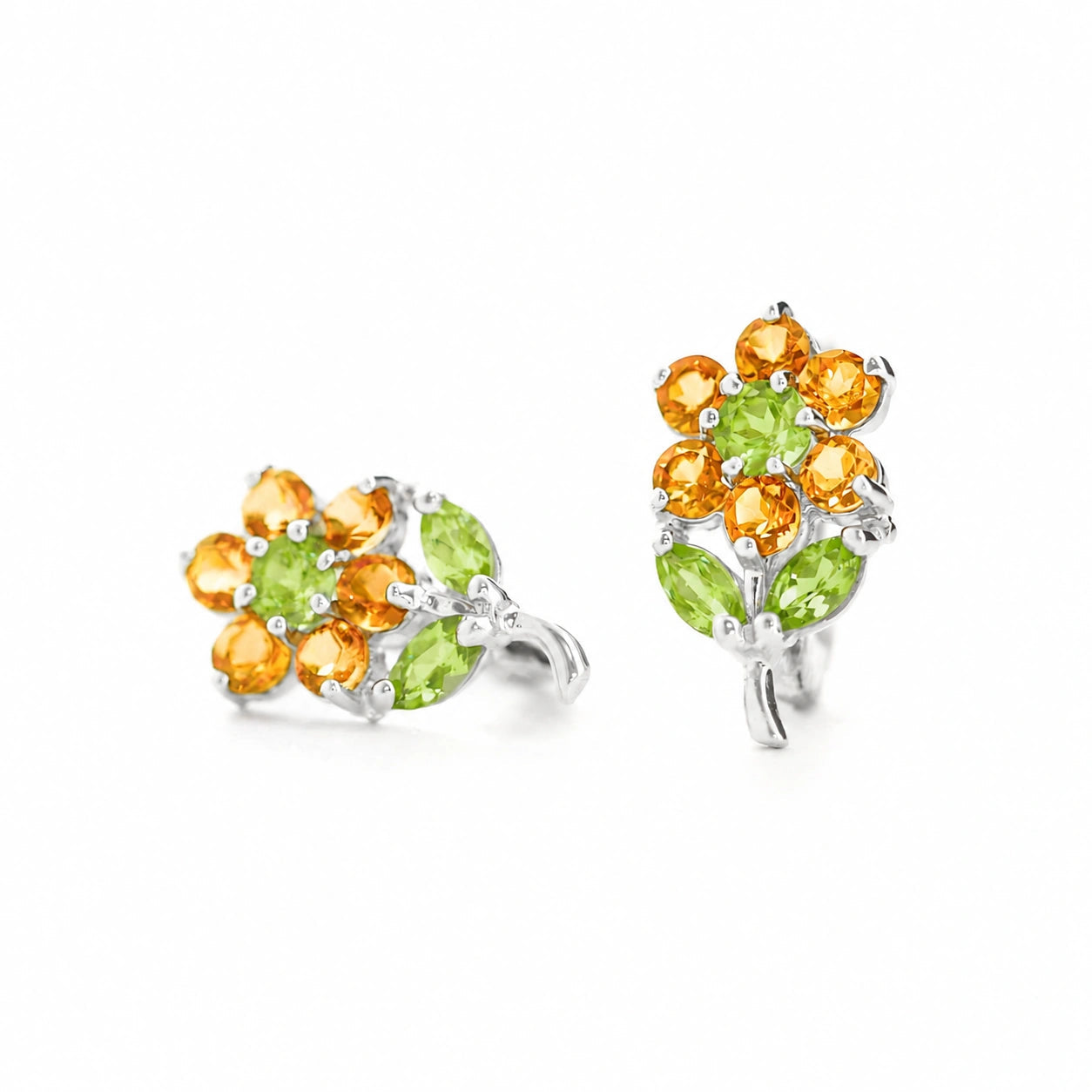 White Gold Peridot & Citrine — Mariademetra