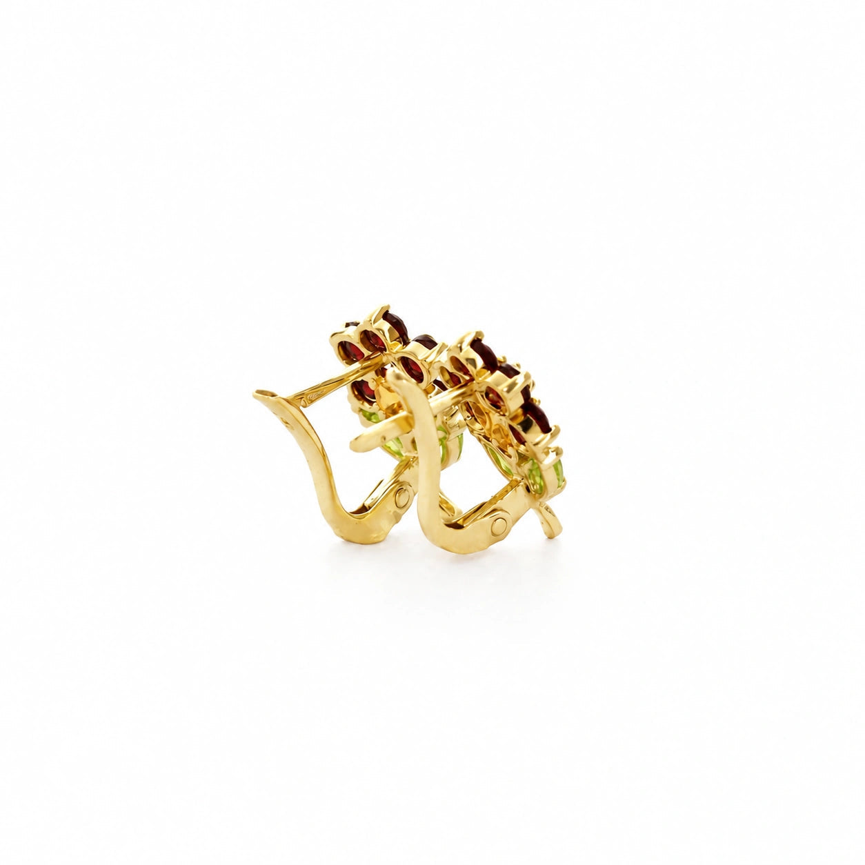 Yellow Gold Peridot & Garnet & Citrine — Mariademetra