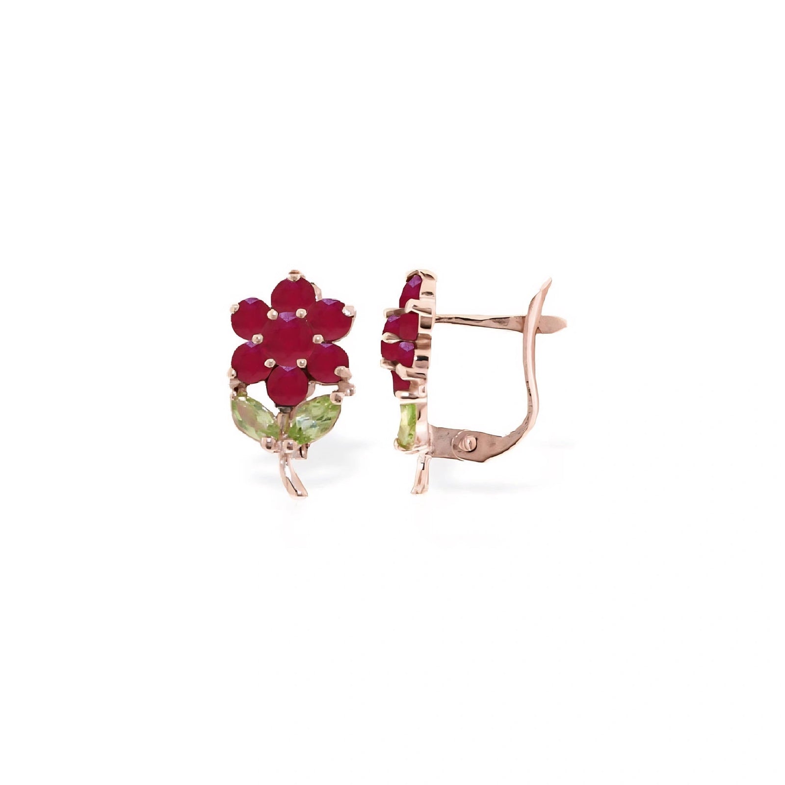Rose Gold Peridot & Ruby — Mariademetra