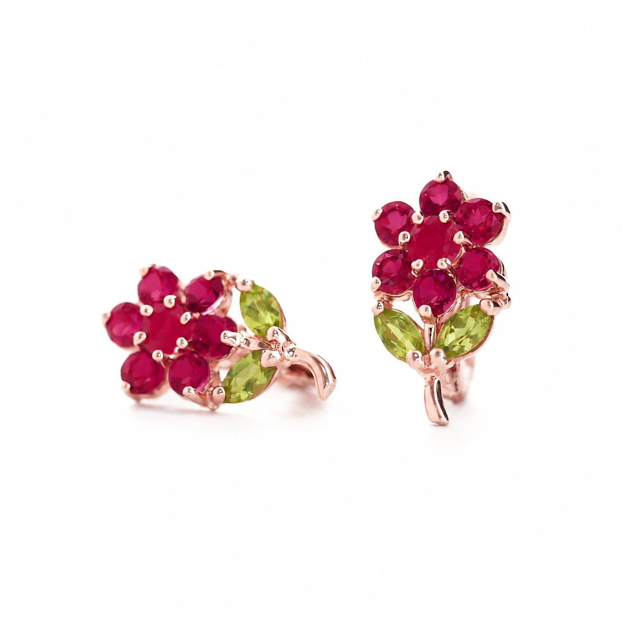 Rose Gold Peridot & Ruby — Mariademetra