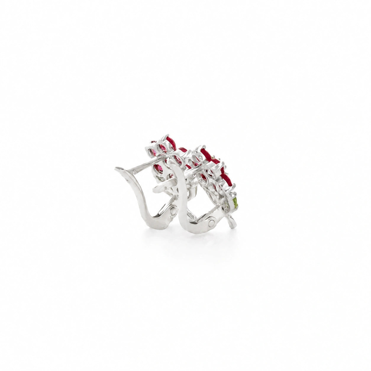 White Gold Peridot & Ruby — Mariademetra