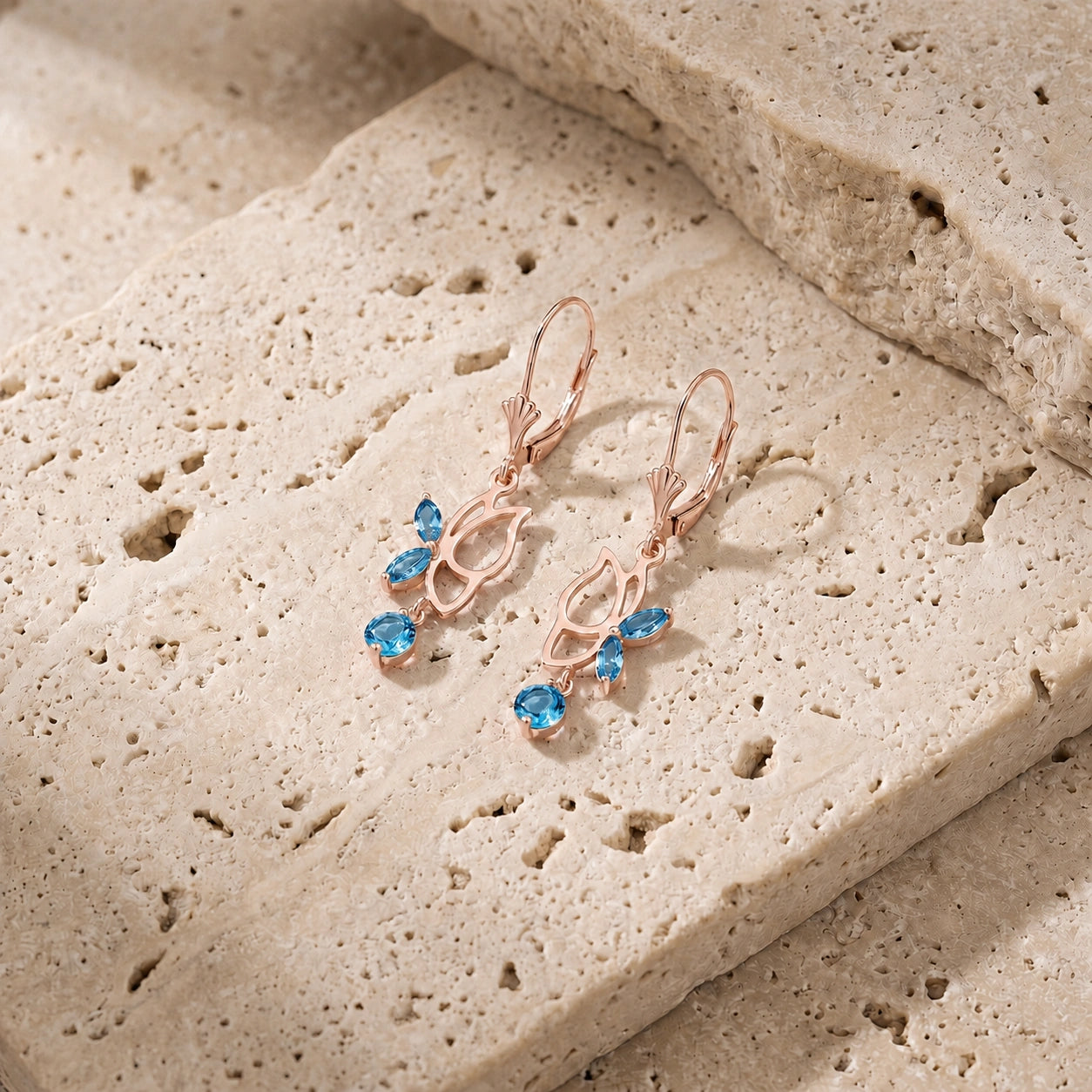 Rose Gold Blue Topaz — Mariadesideria