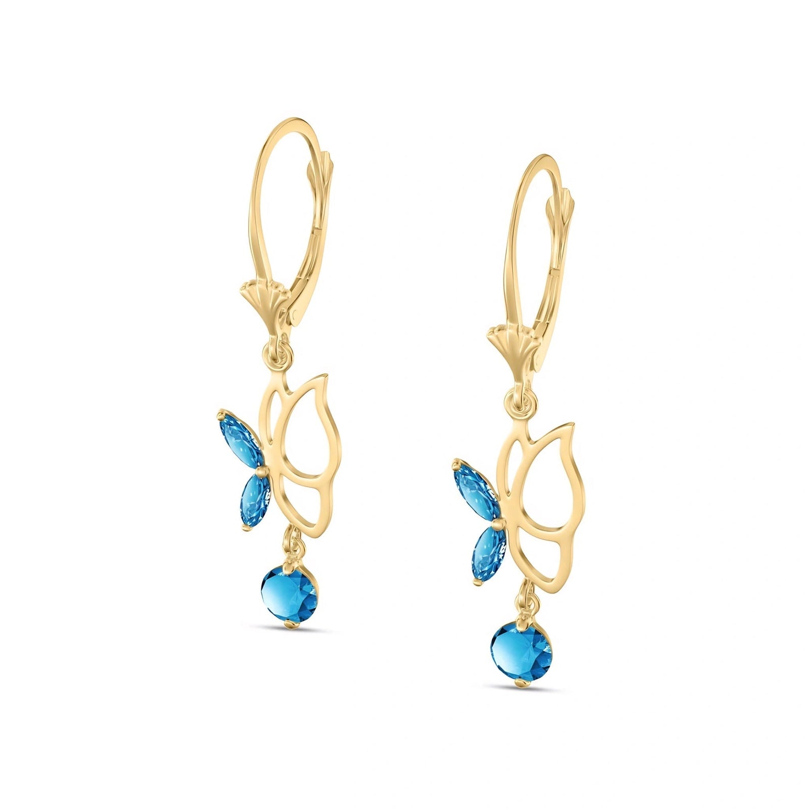 Yellow Gold Blue Topaz — Mariadesideria