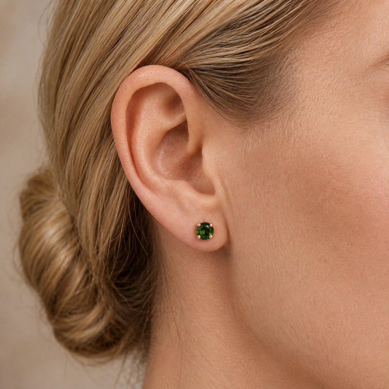 Rose Gold Petal Earrings Diamond 10K — Daniela