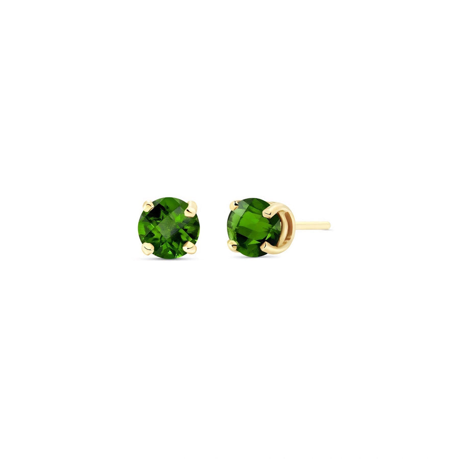 Yellow Gold Petal Earrings Diamond 10K — Daniela