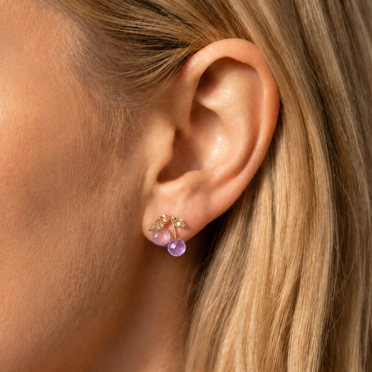 Rose Gold Peridot & Amethyst — Mariadiodata