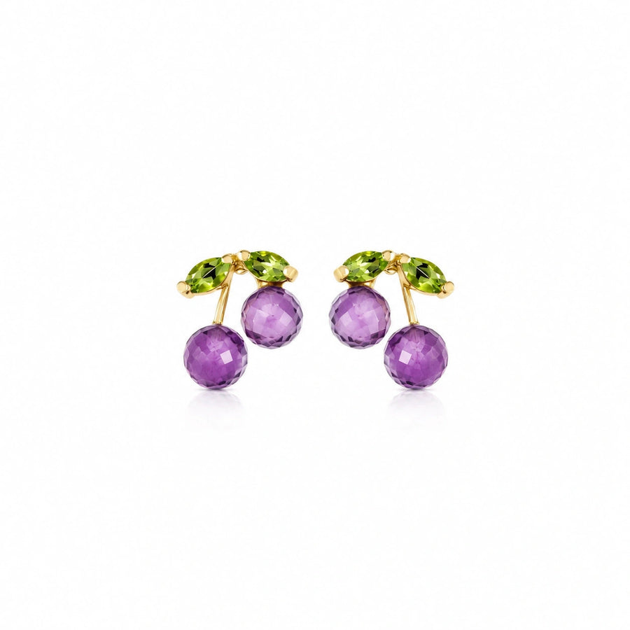 Yellow Gold Peridot & Amethyst — Mariadiodata