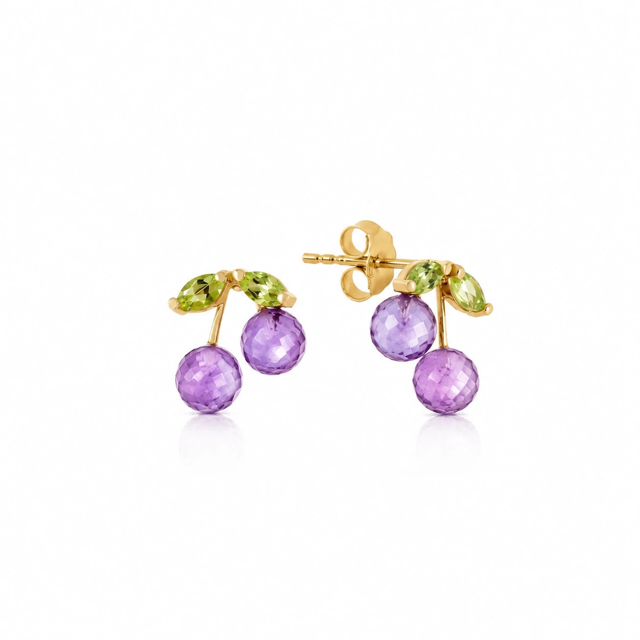Yellow Gold Peridot & Amethyst — Mariadiodata