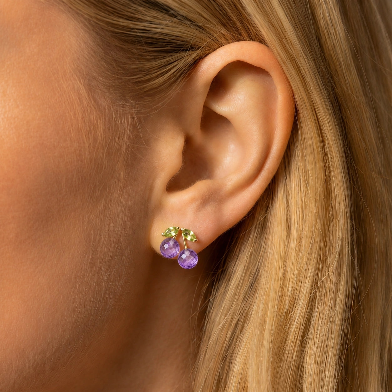 Yellow Gold Peridot & Amethyst — Mariadiodata