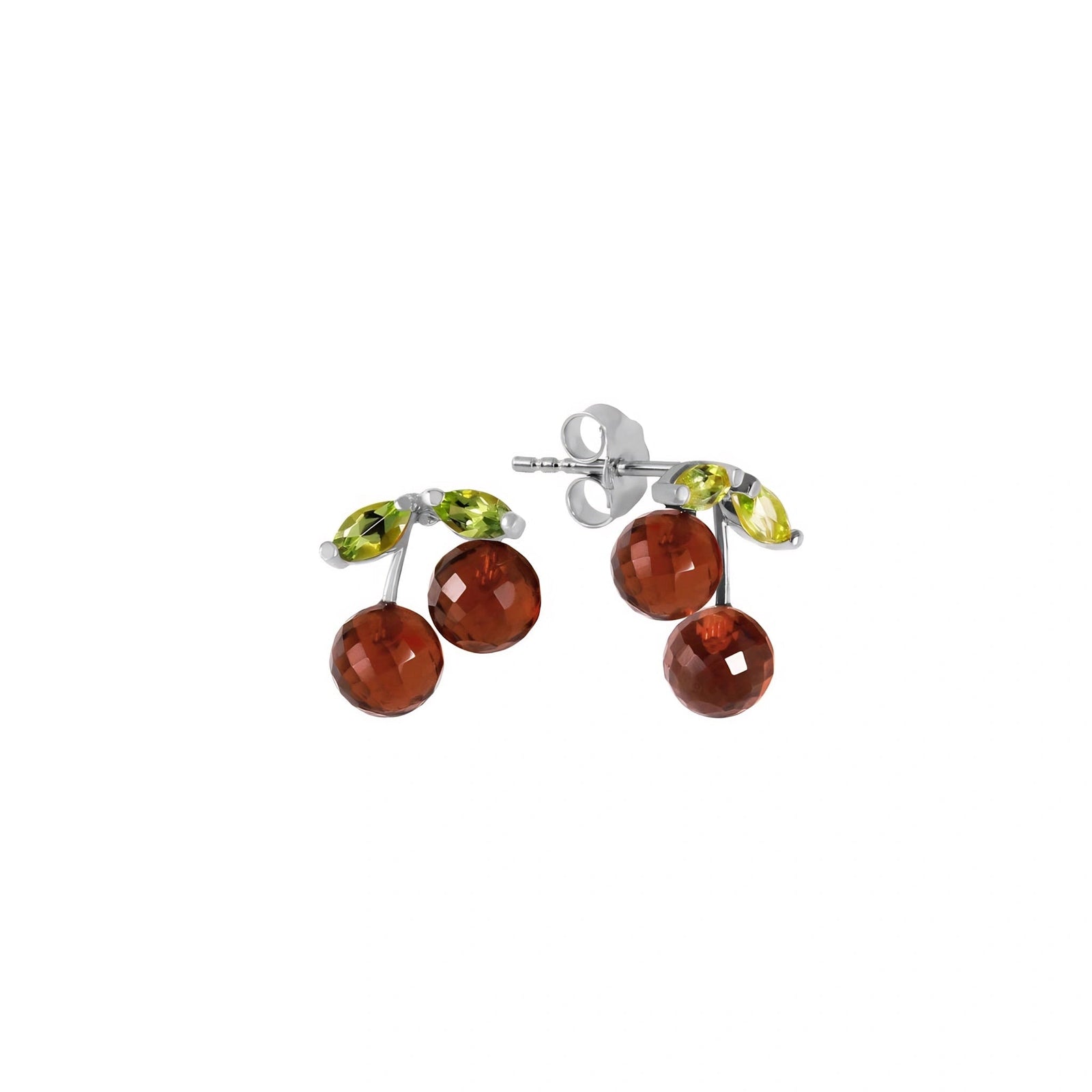 White Gold Peridot & Garnet — Mariadiodata