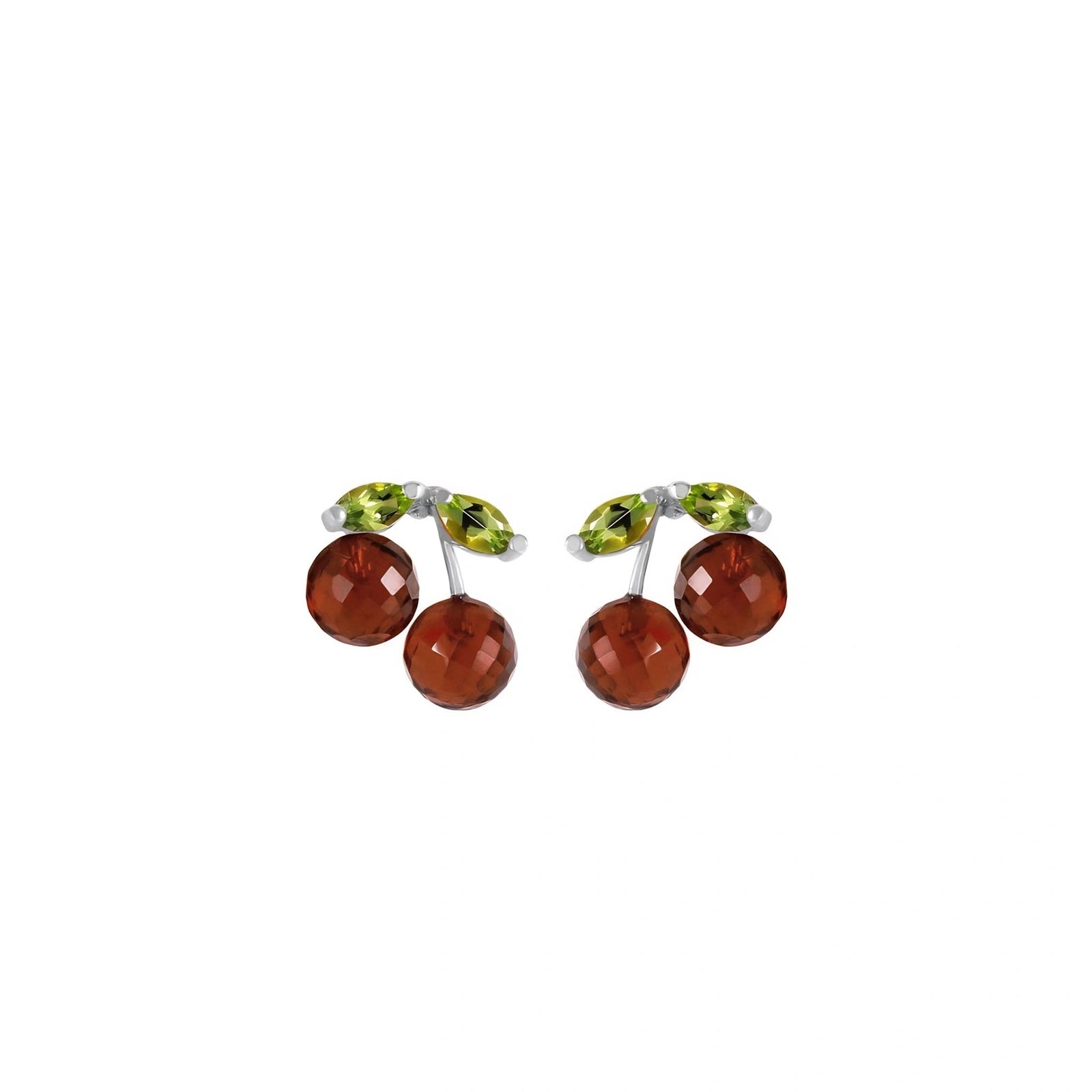 White Gold Peridot & Garnet — Mariadiodata