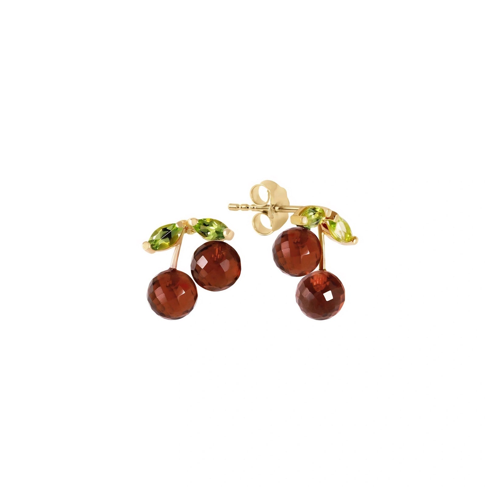 Yellow Gold Peridot & Garnet — Mariadiodata