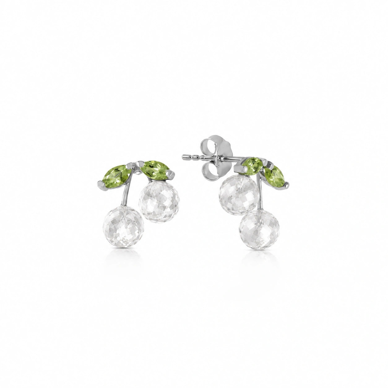 White Gold Peridot & White Topaz — Mariadiodata
