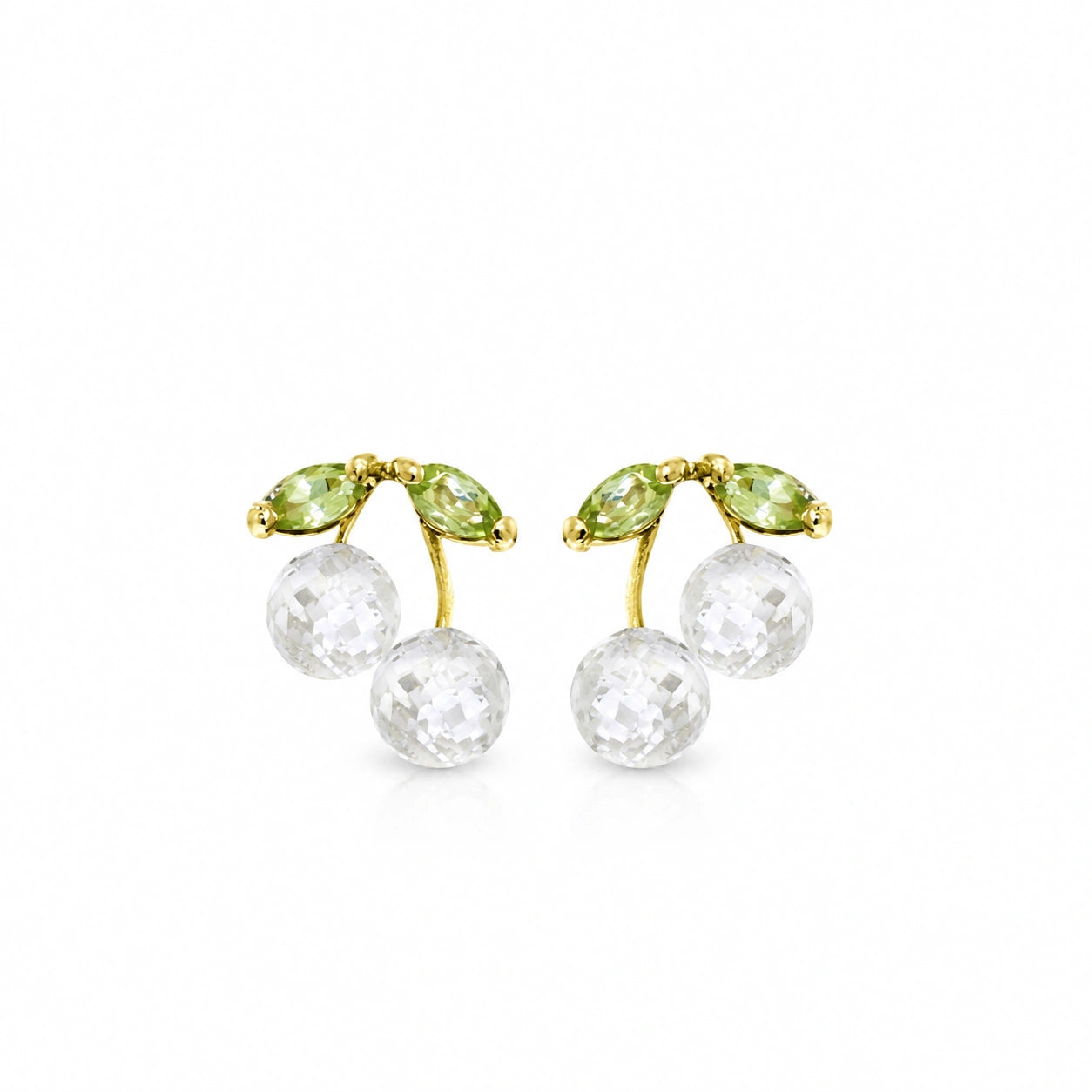 Yellow Gold Peridot & White Topaz — Mariadiodata