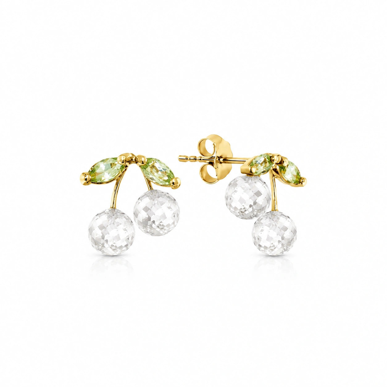 Yellow Gold Peridot & White Topaz — Mariadiodata