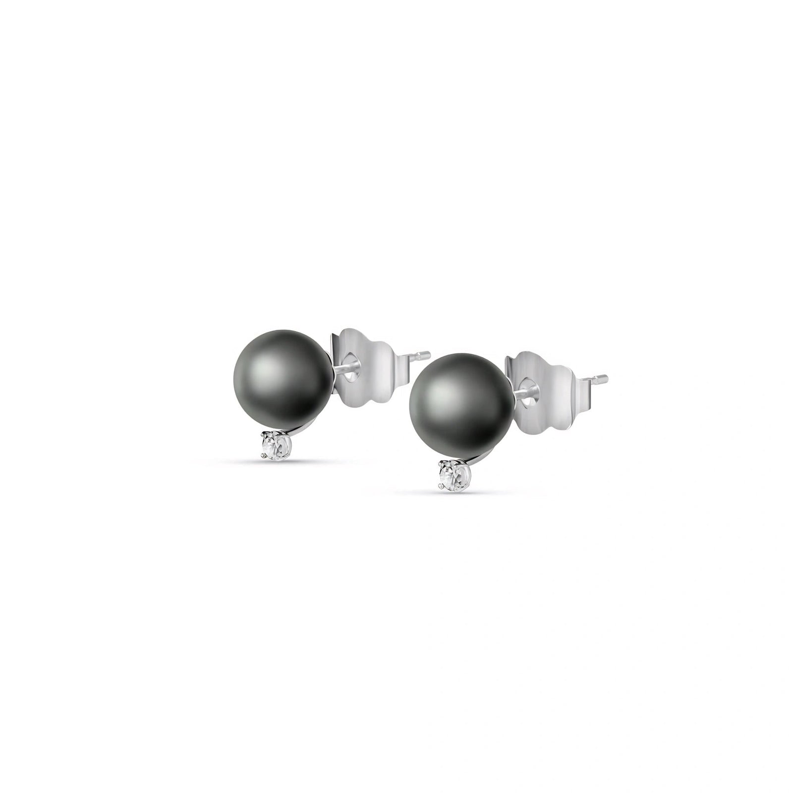 White Gold Bloom Earrings Pearl 10K — Loretta