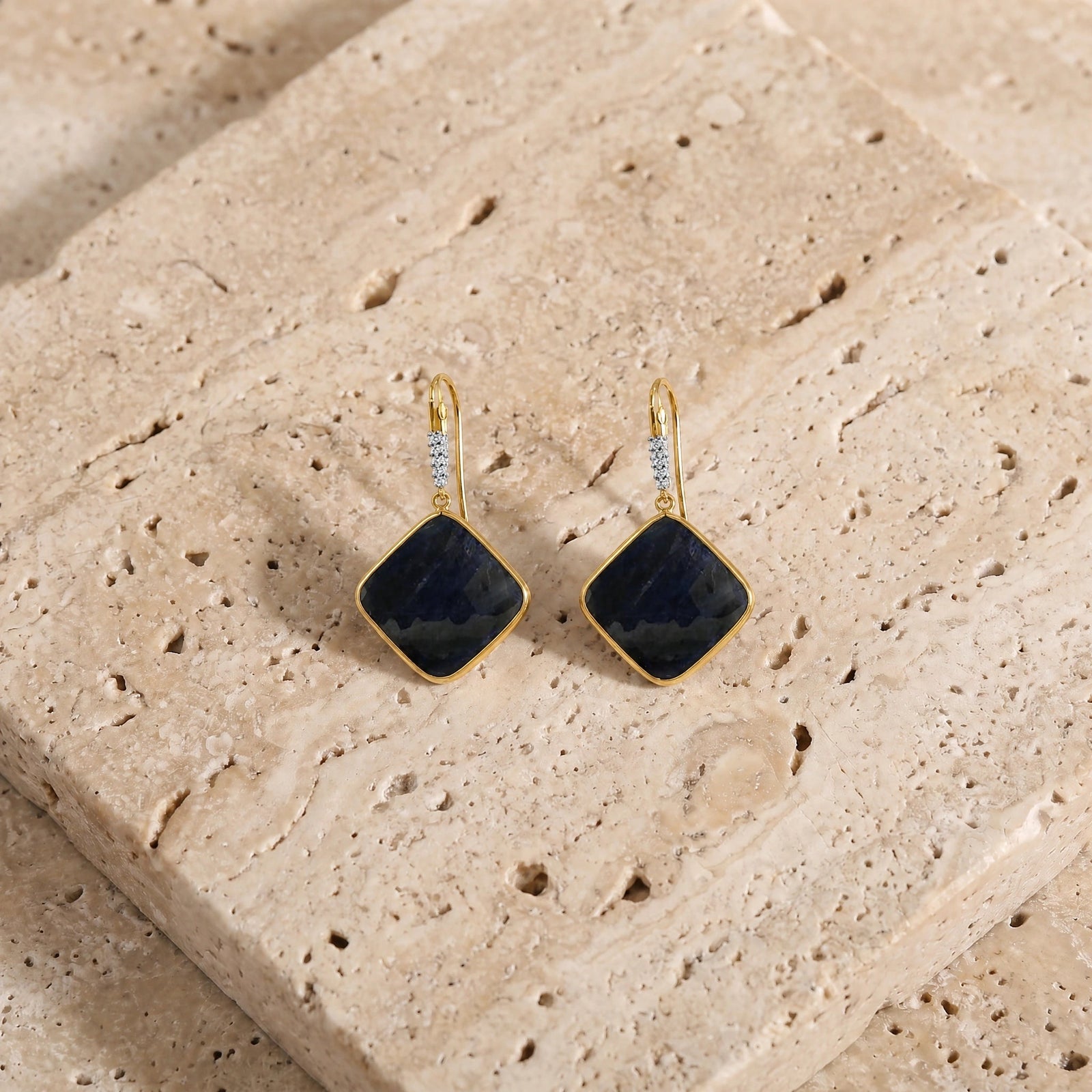 Yellow Gold Sapphire & Diamond — Mariadonata
