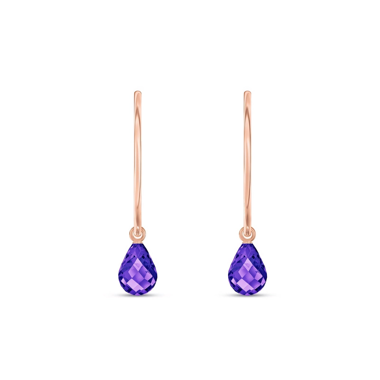 Rose Gold Earrings Blue Topaz 10K — Marisa