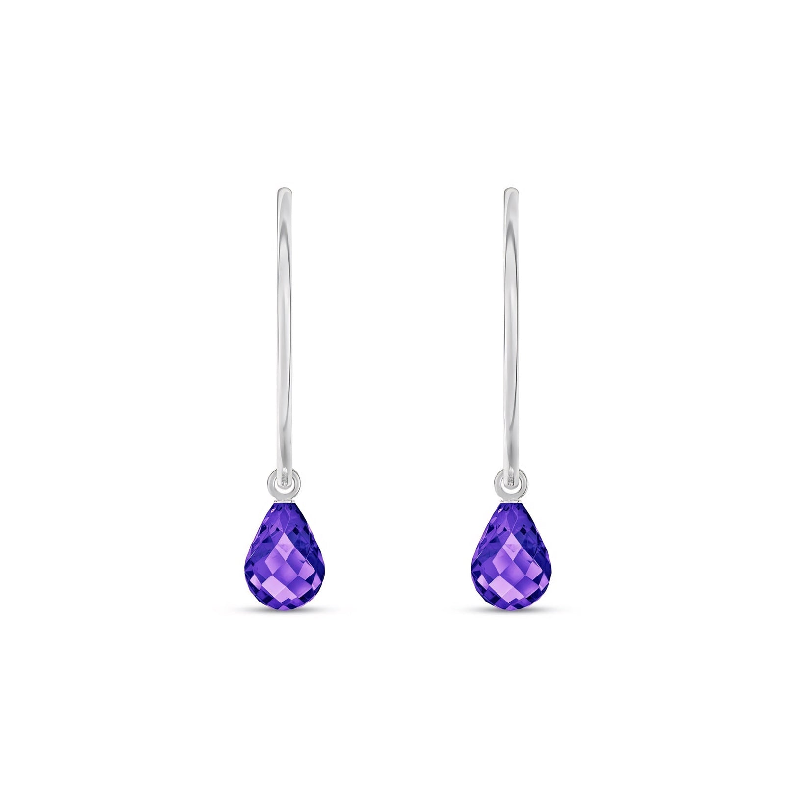 White Gold Earrings Blue Topaz 10K — Marisa