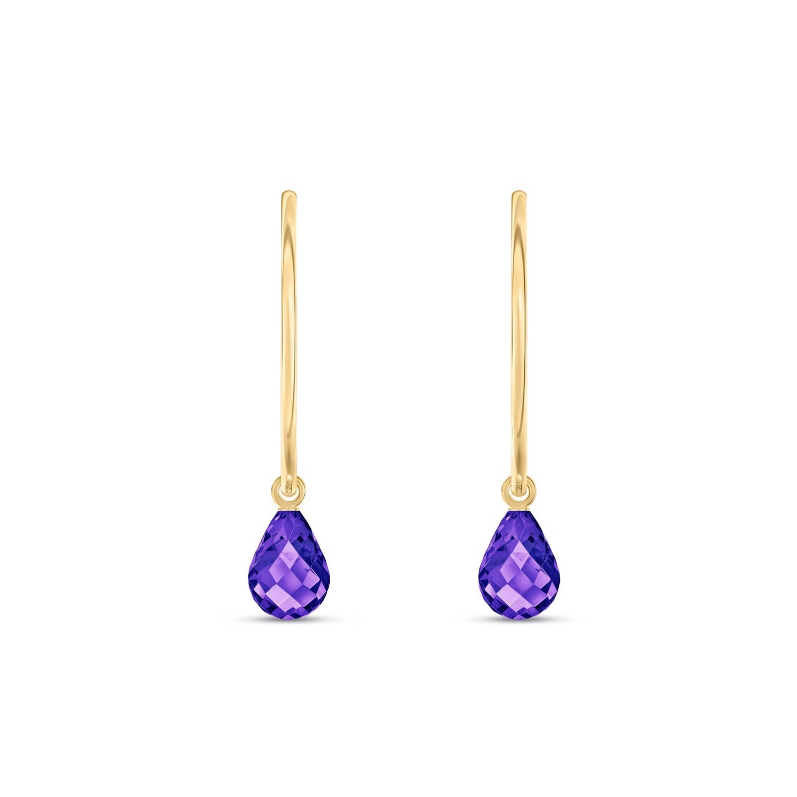 Yellow Gold Earrings Blue Topaz 10K — Marisa