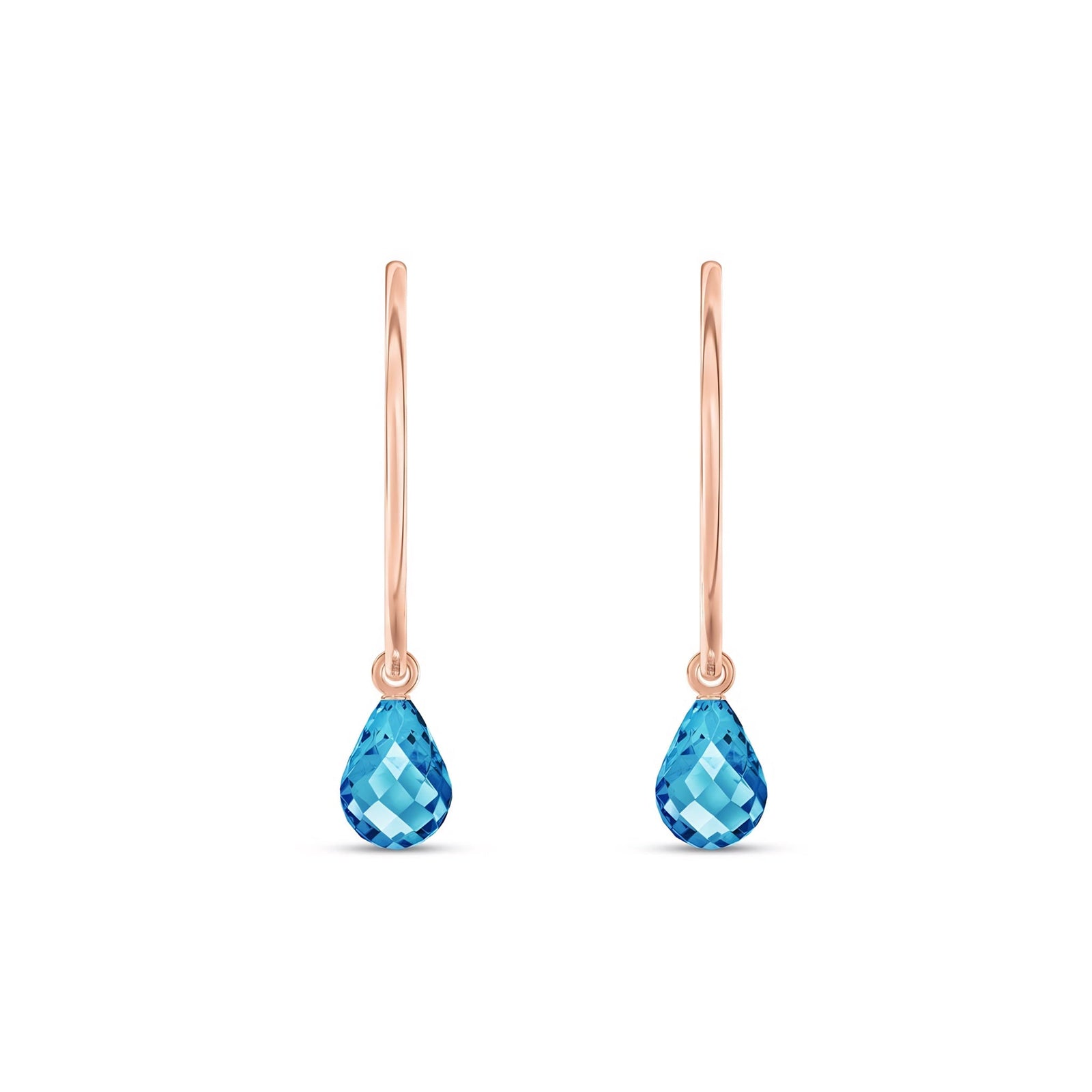 Rose Gold Earrings Pink Topaz 10K — Marisa