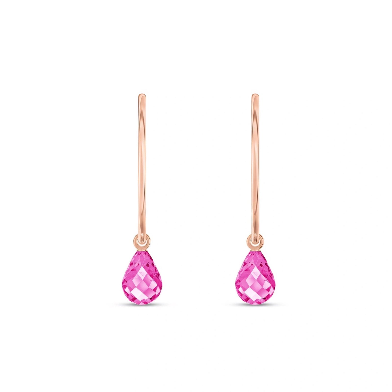 Rose Gold Earrings Pink Topaz 10K — Marisa