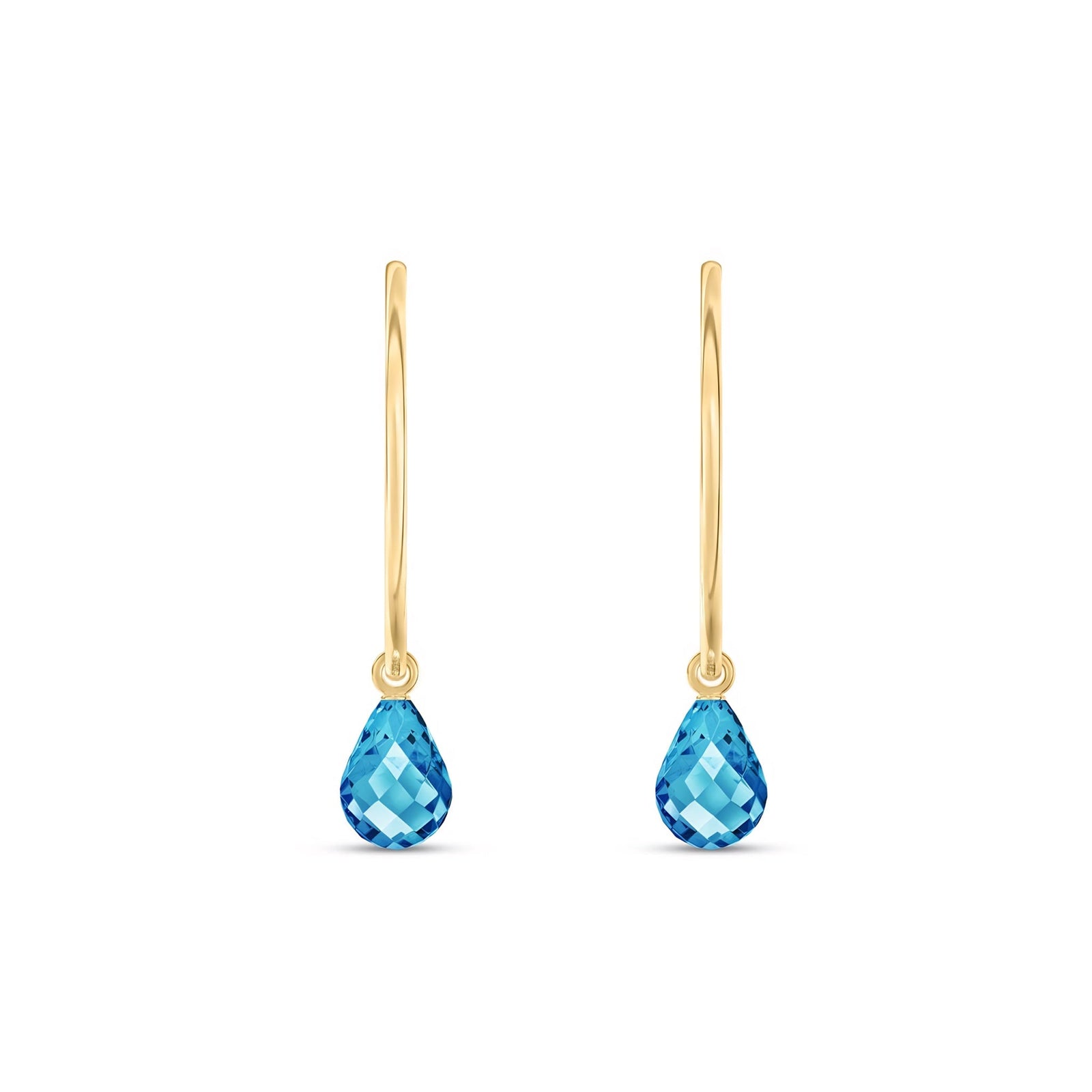 Yellow Gold Earrings Pink Topaz 10K — Marisa