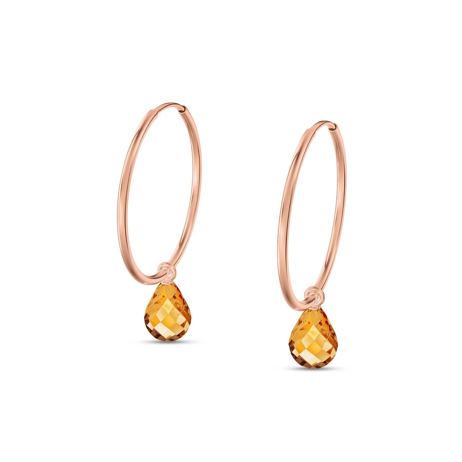 Rose Gold Earrings Amethyst 10K — Marisa