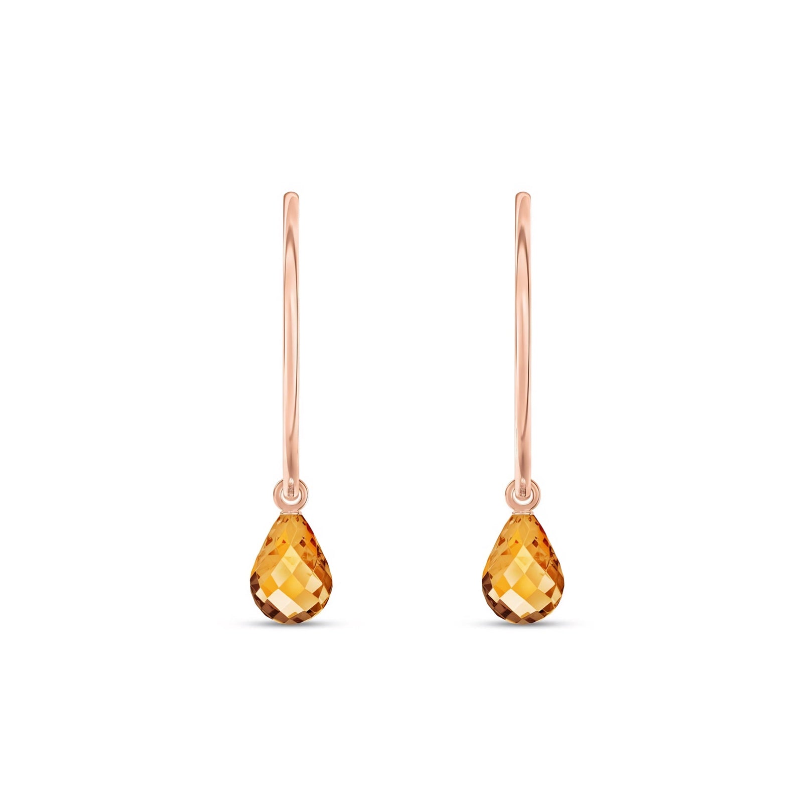 Rose Gold Earrings Amethyst 10K — Marisa