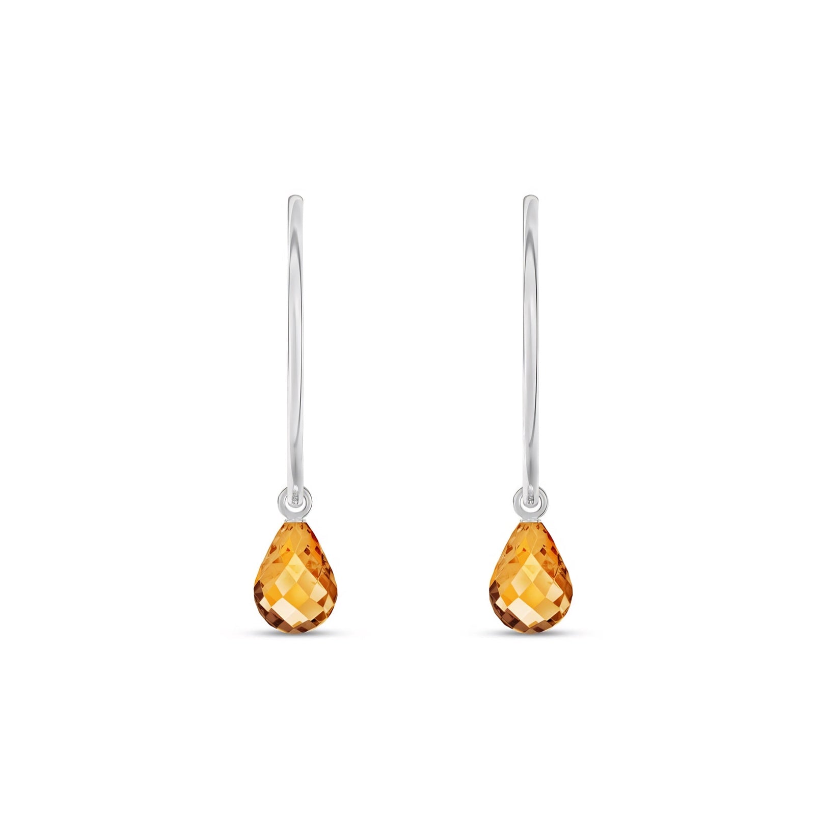 White Gold Earrings Amethyst 10K — Marisa