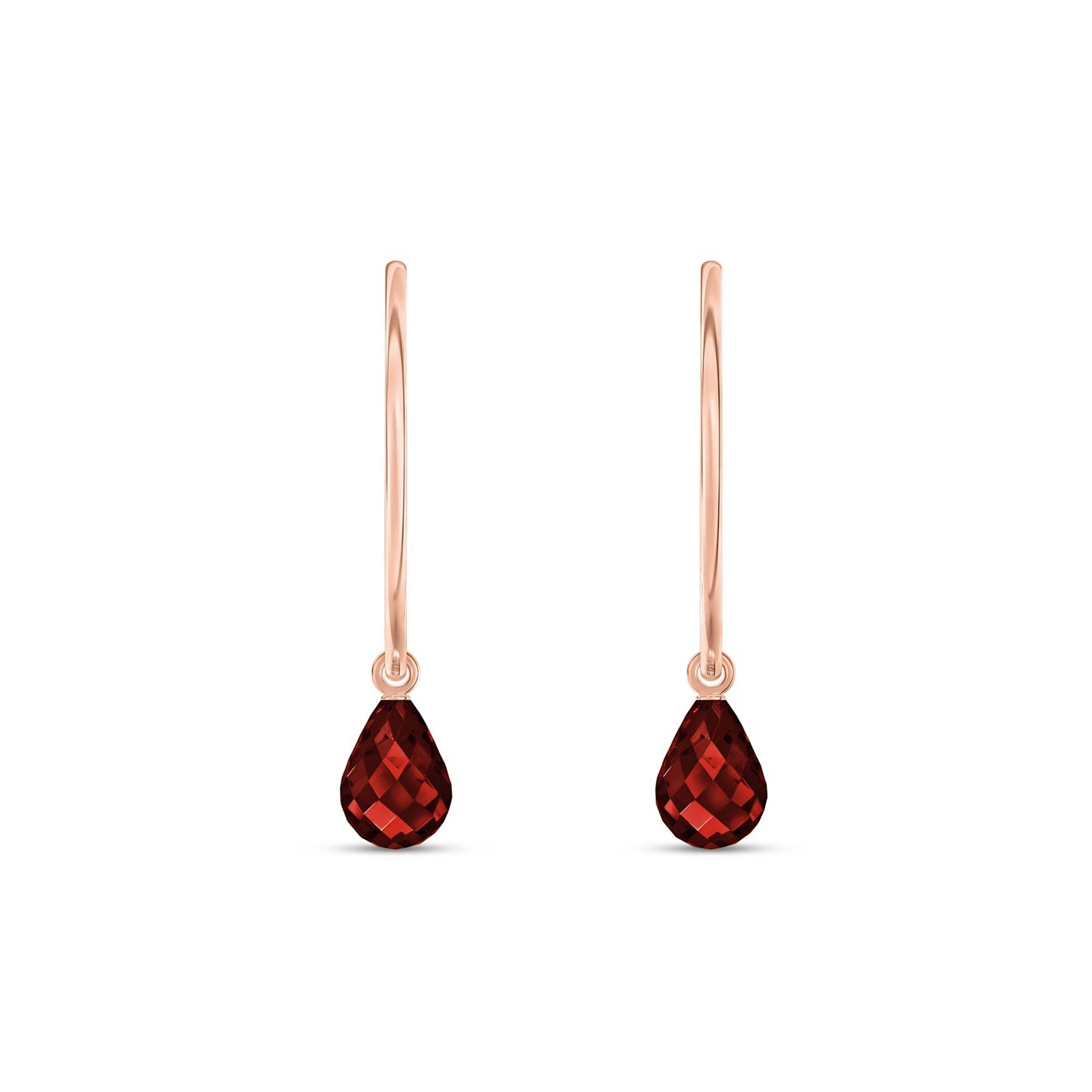 Rose Gold Earrings White Topaz 10K — Marisa
