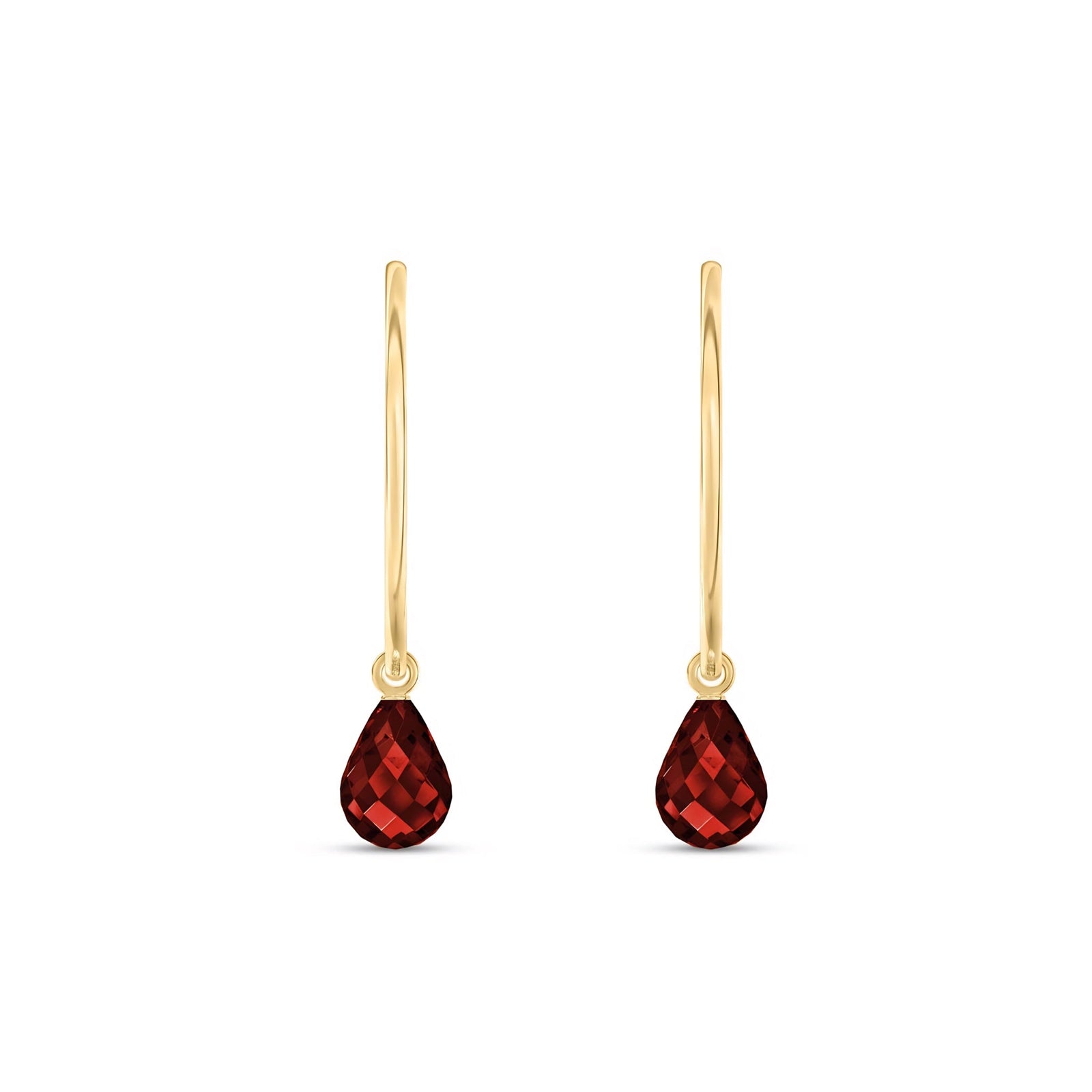 Yellow Gold Earrings White Topaz 10K — Marisa