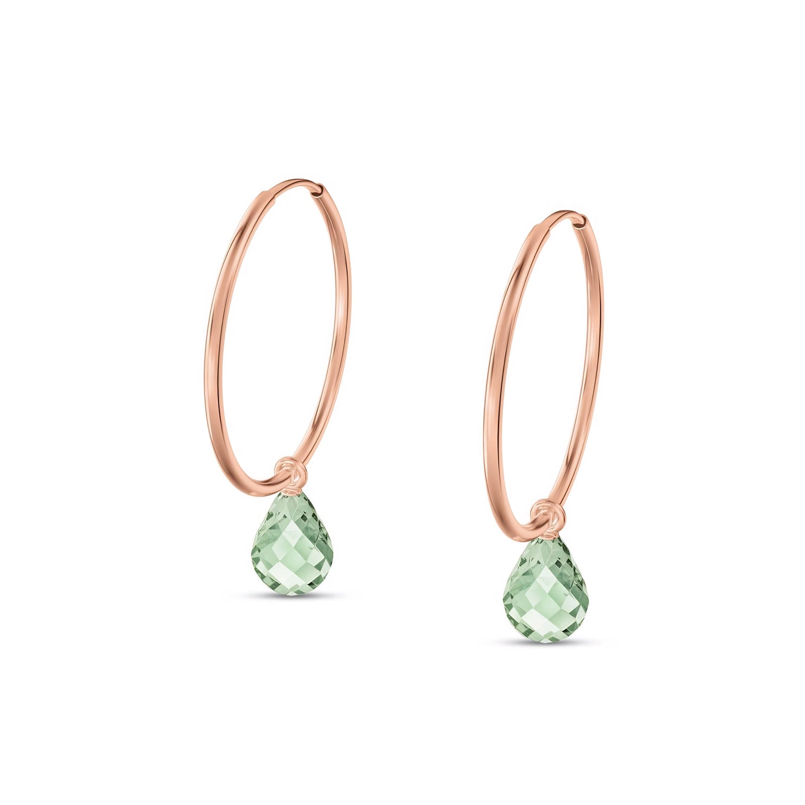 Rose Gold Earrings Citrine 10K — Marisa