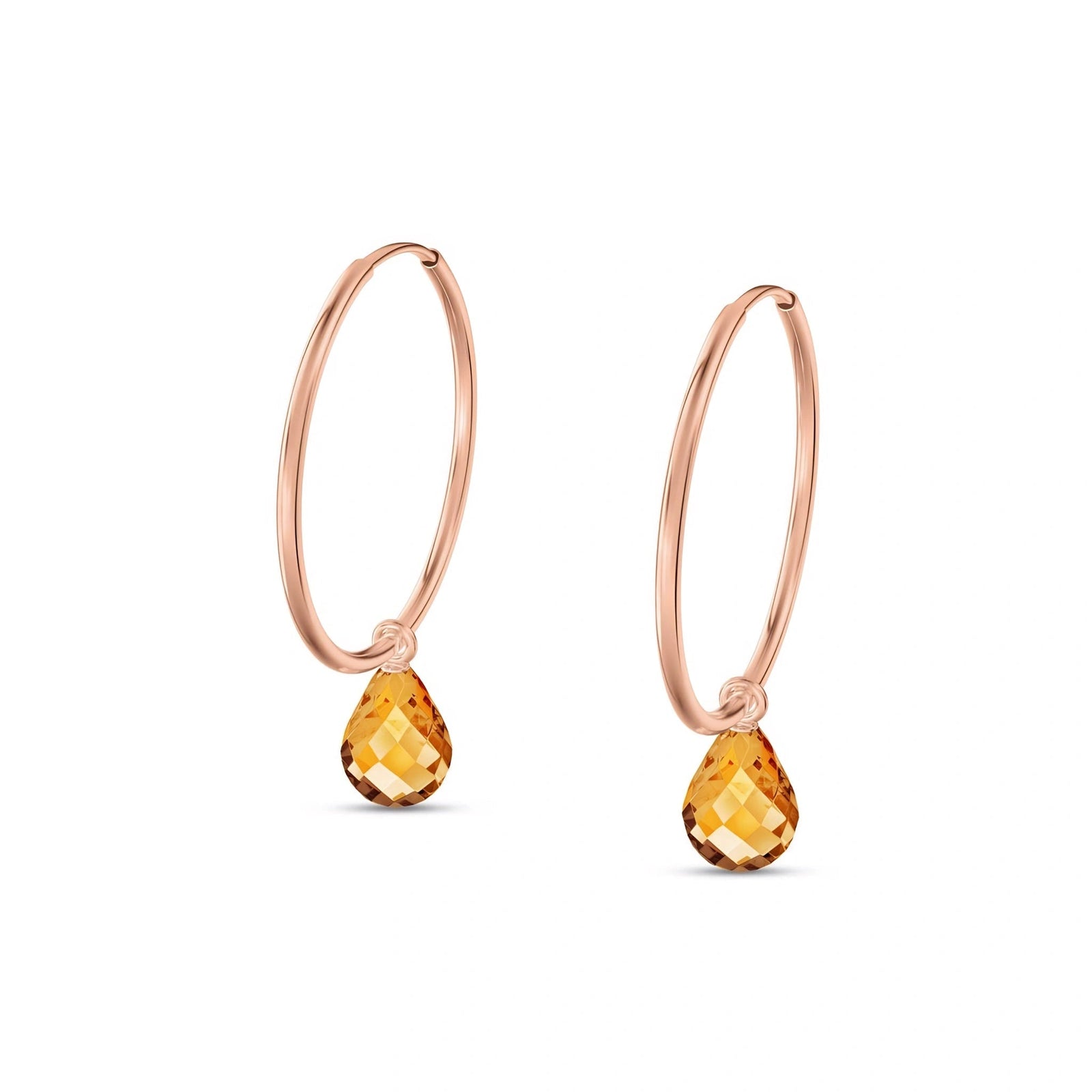 Rose Gold Earrings Citrine 10K — Marisa