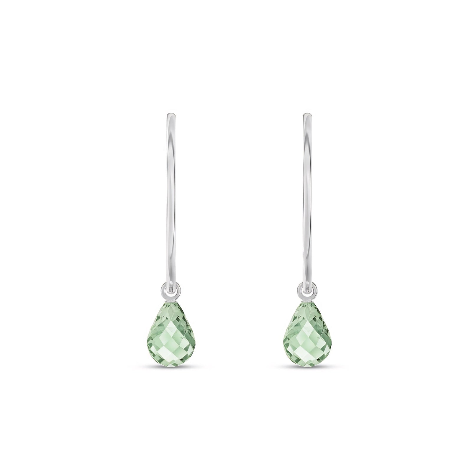 White Gold Earrings Citrine 10K — Marisa