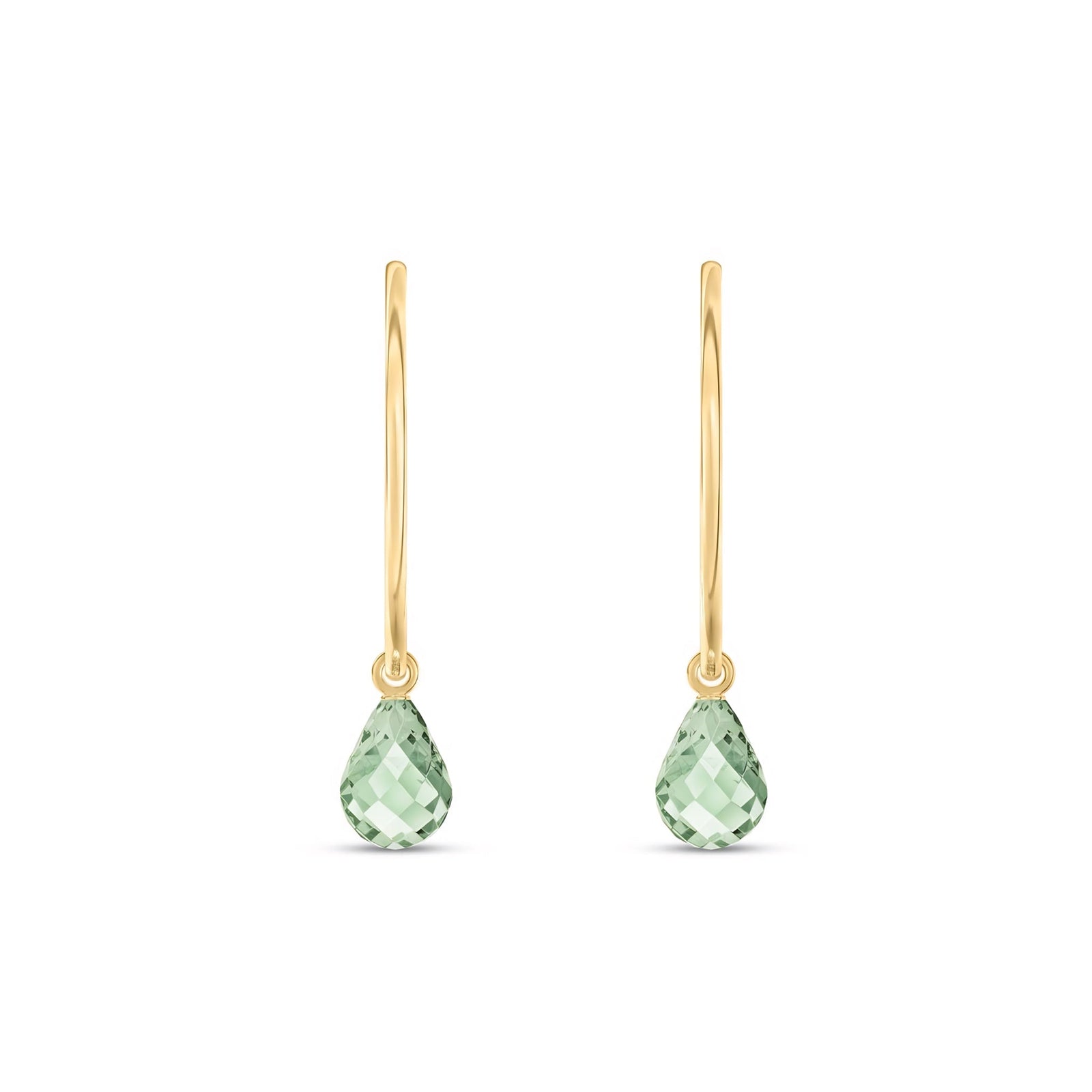 Yellow Gold Earrings Citrine 10K — Marisa