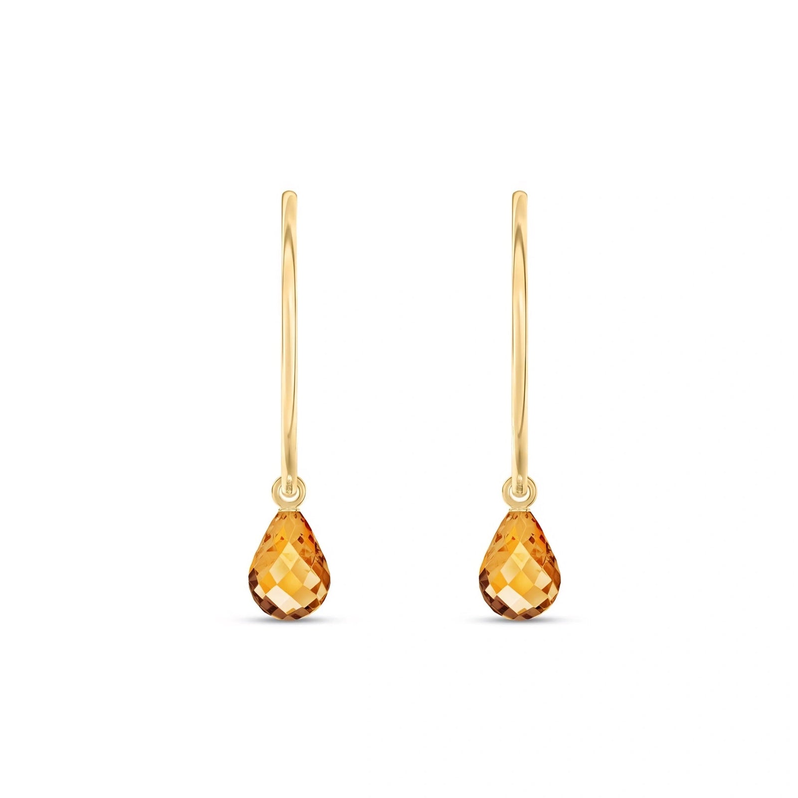 Yellow Gold Earrings Citrine 10K — Marisa