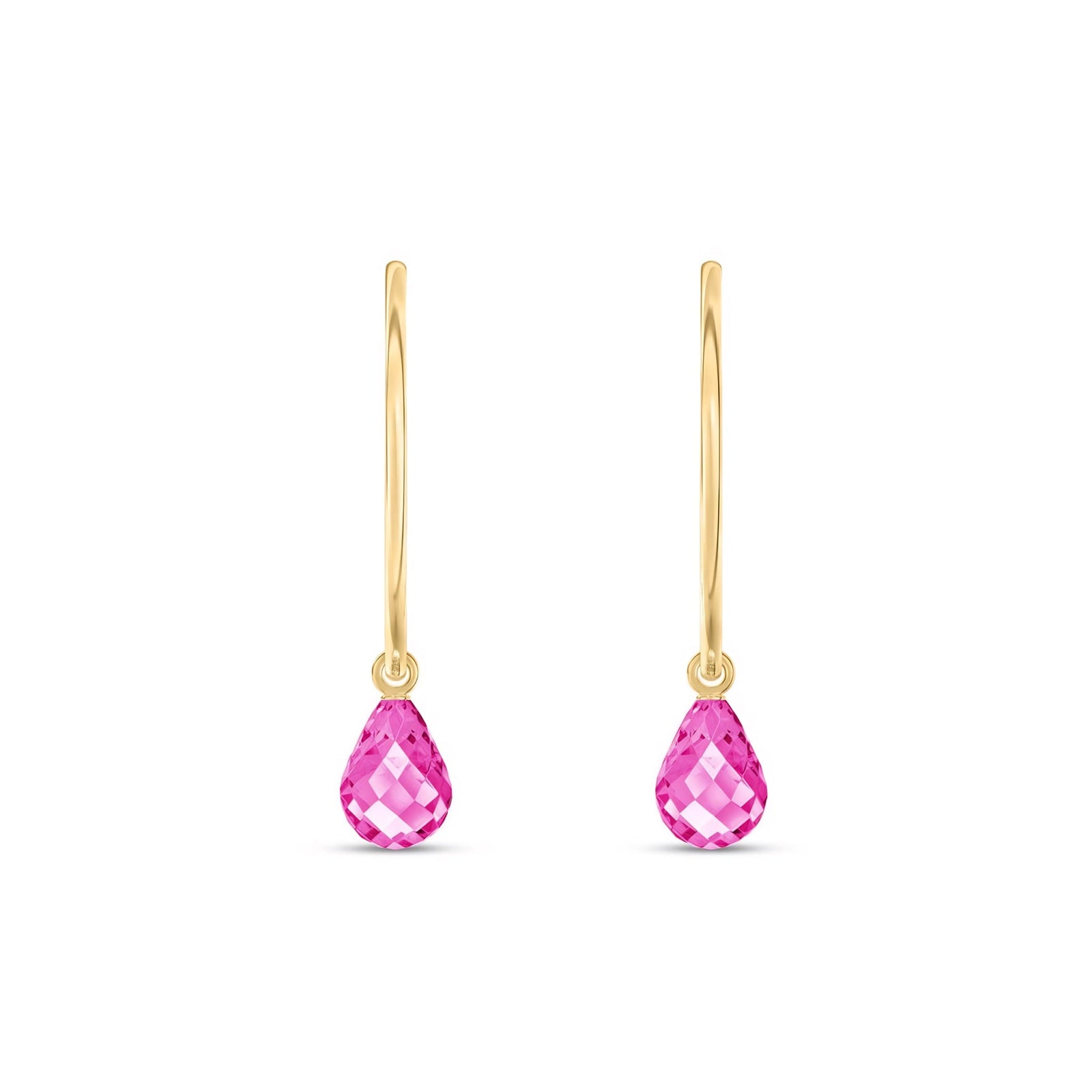 Yellow Gold Earrings Garnet 10K — Marisa