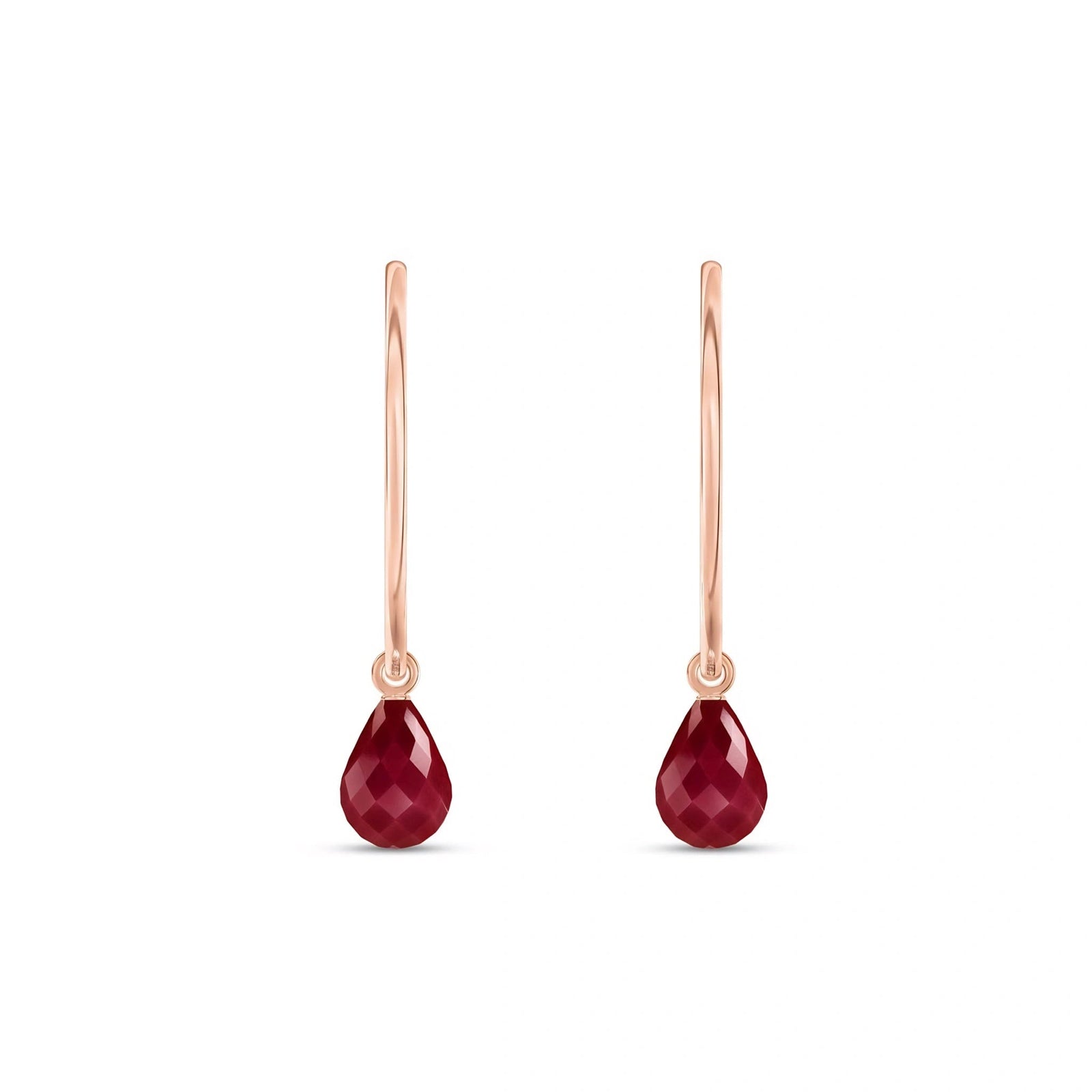 Rose Gold Earrings Ruby 10K — Marisa