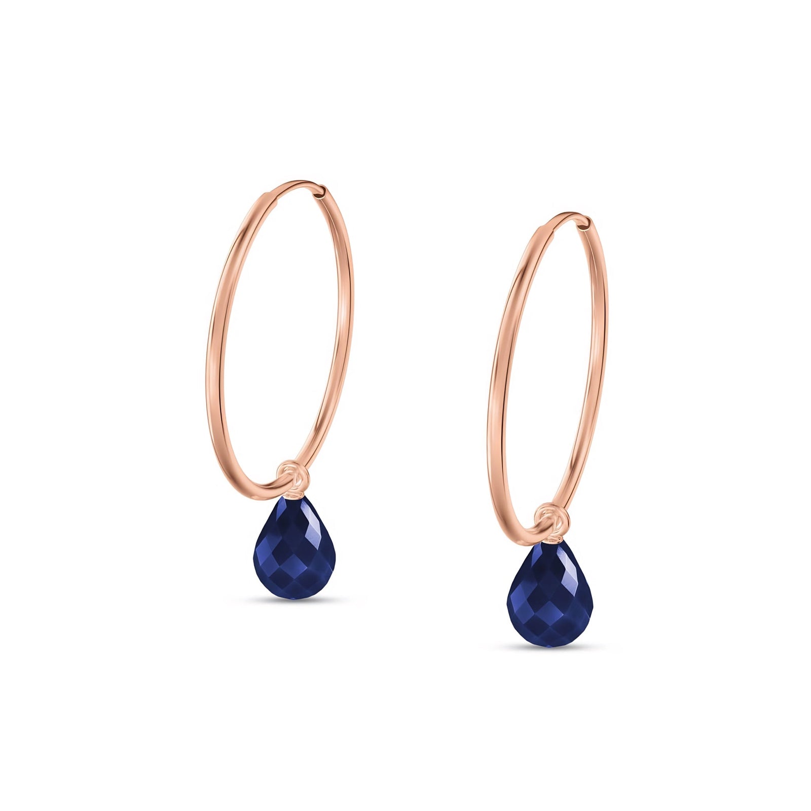 Rose Gold Earrings Emerald 10K — Marisa