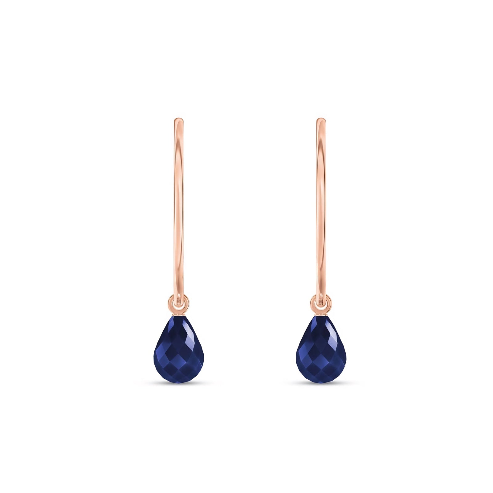Rose Gold Earrings Emerald 10K — Marisa