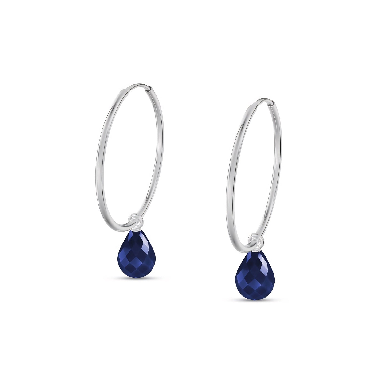White Gold Earrings Emerald 10K — Marisa