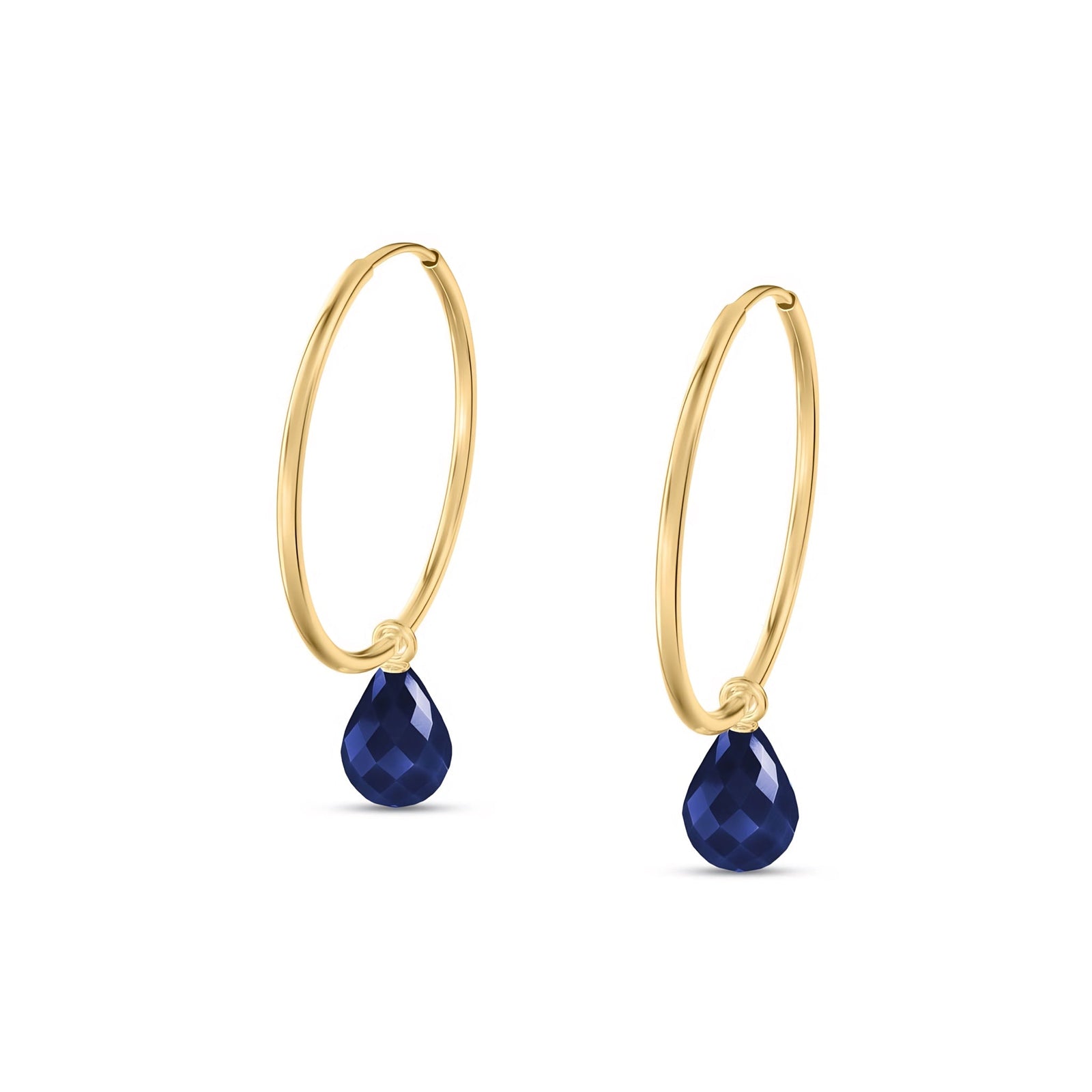 Yellow Gold Earrings Emerald 10K — Marisa