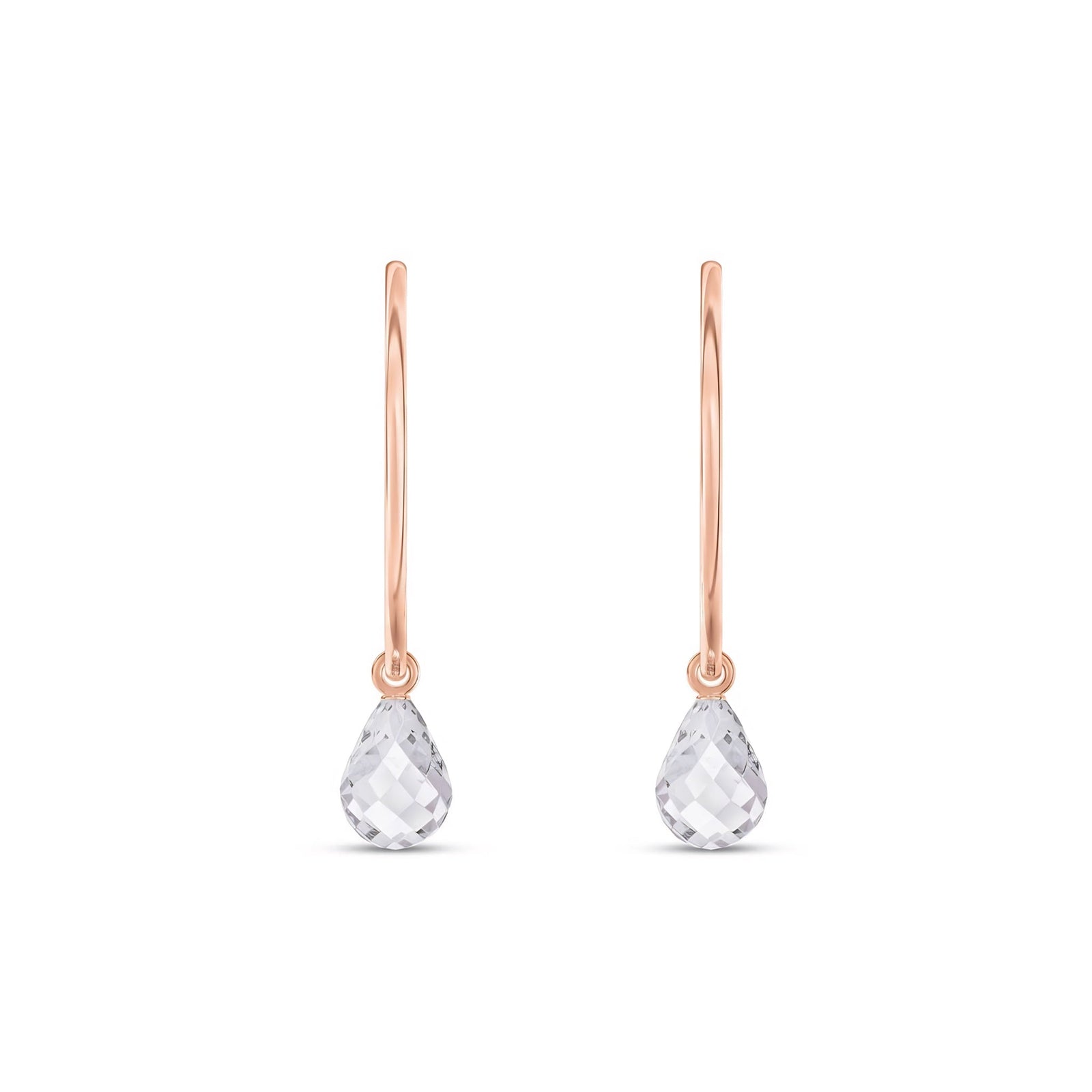 Rose Gold Earrings Sapphire 10K — Marisa