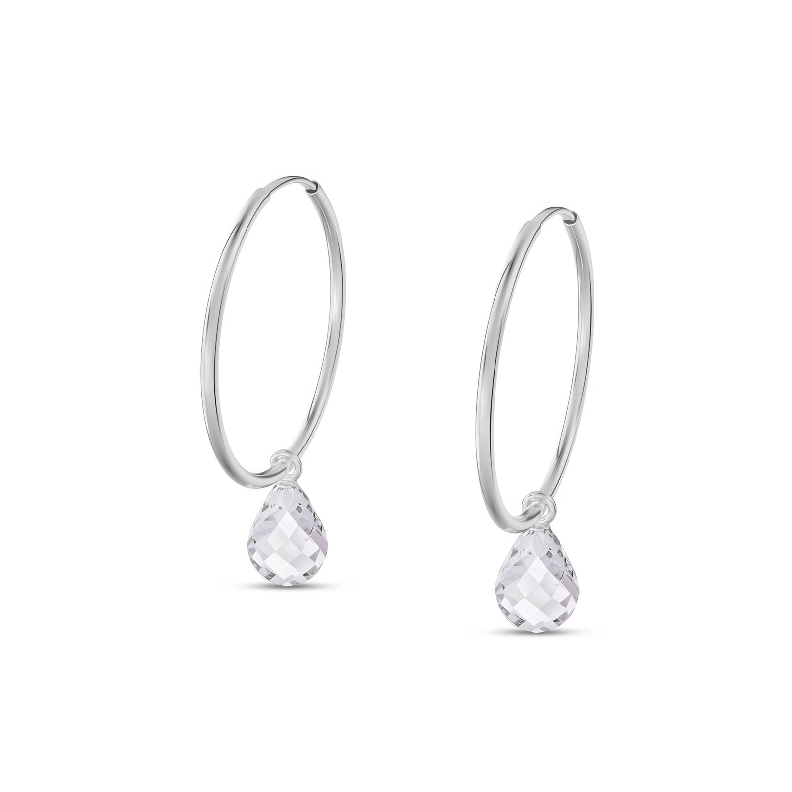 White Gold Earrings Sapphire 10K — Marisa