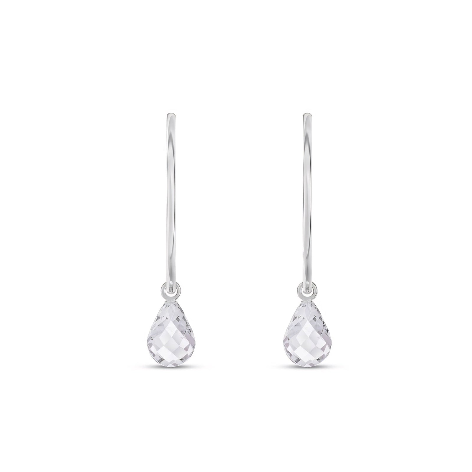 White Gold Earrings Sapphire 10K — Marisa