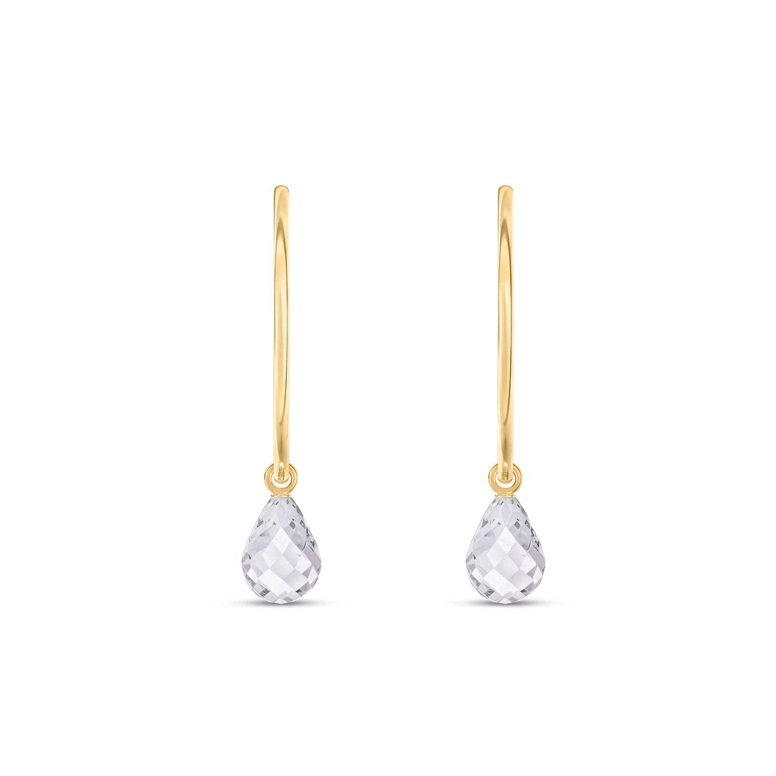 Yellow Gold Earrings Sapphire 10K — Marisa
