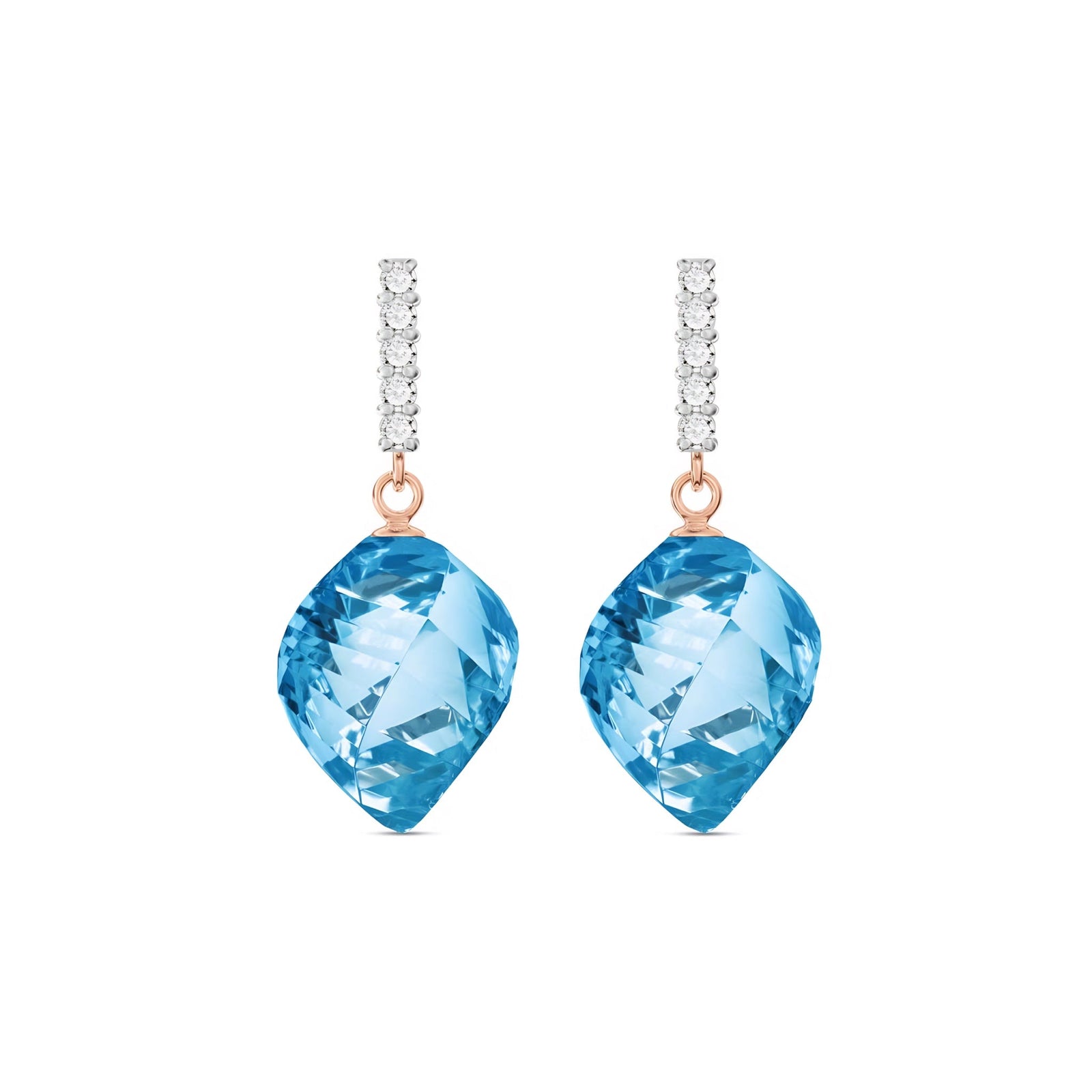 Rose Gold Earrings Spinel 10K — Ofelia